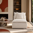 Mira Piped Feather Cloud  Sofa Beige Armless Piece