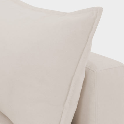 Mira Piped Feather Cloud  Sofa Beige 4 Seater