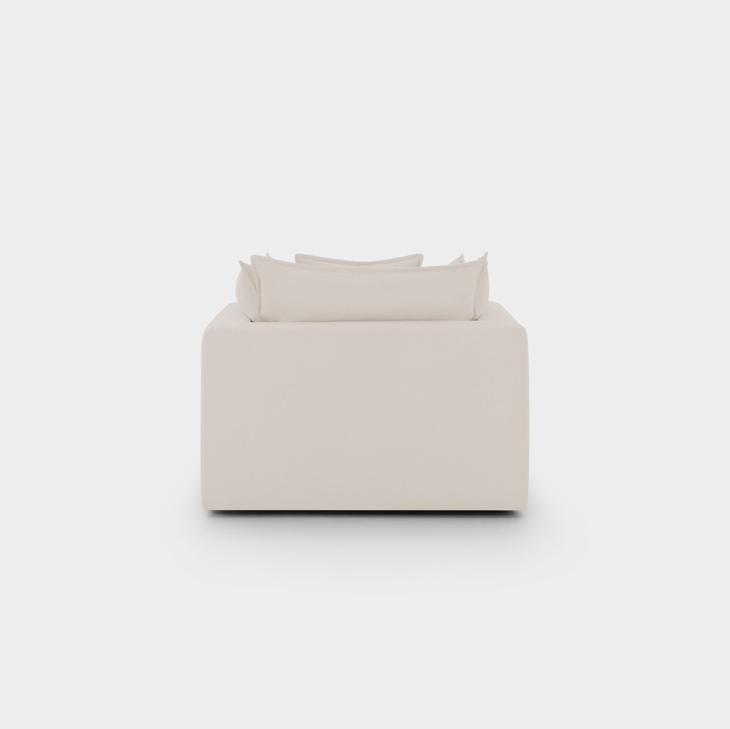 Mira Piped Feather Cloud  Sofa Beige Armchair