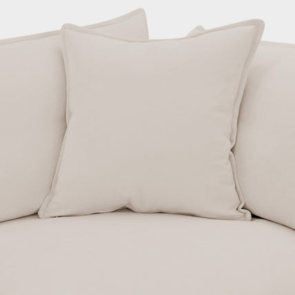 Mira Piped Feather Cloud  Sofa Beige Arm Piece