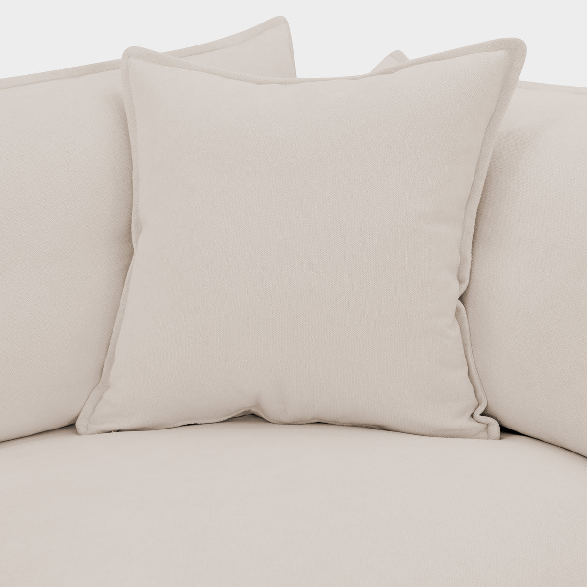 Mira Piped Feather Cloud  Sofa Beige Armless Piece