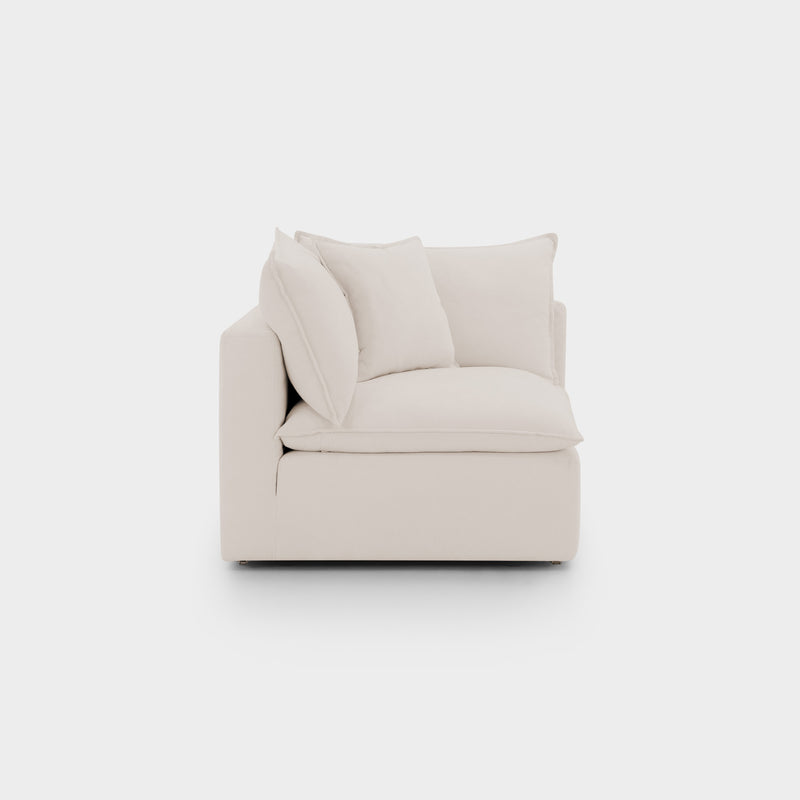 Mira Piped Feather Cloud  Sofa Beige Arm Piece