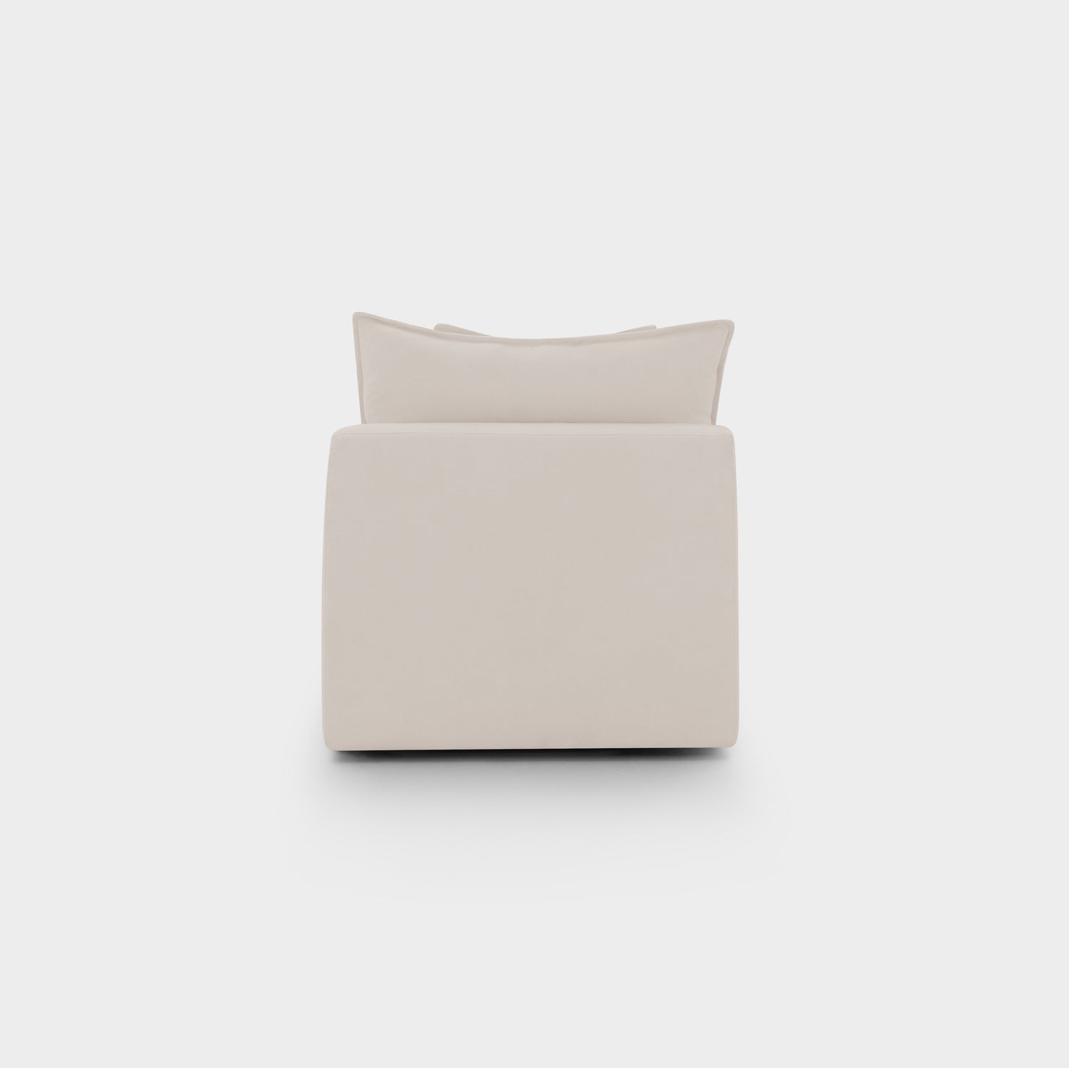 Mira Piped Feather Cloud  Sofa Beige Armless Piece