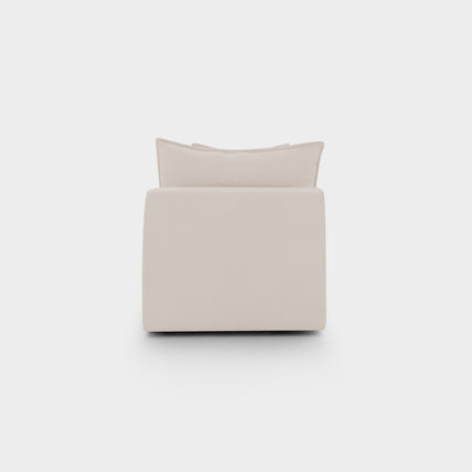 Mira Piped Feather Cloud  Sofa Beige Armless Piece