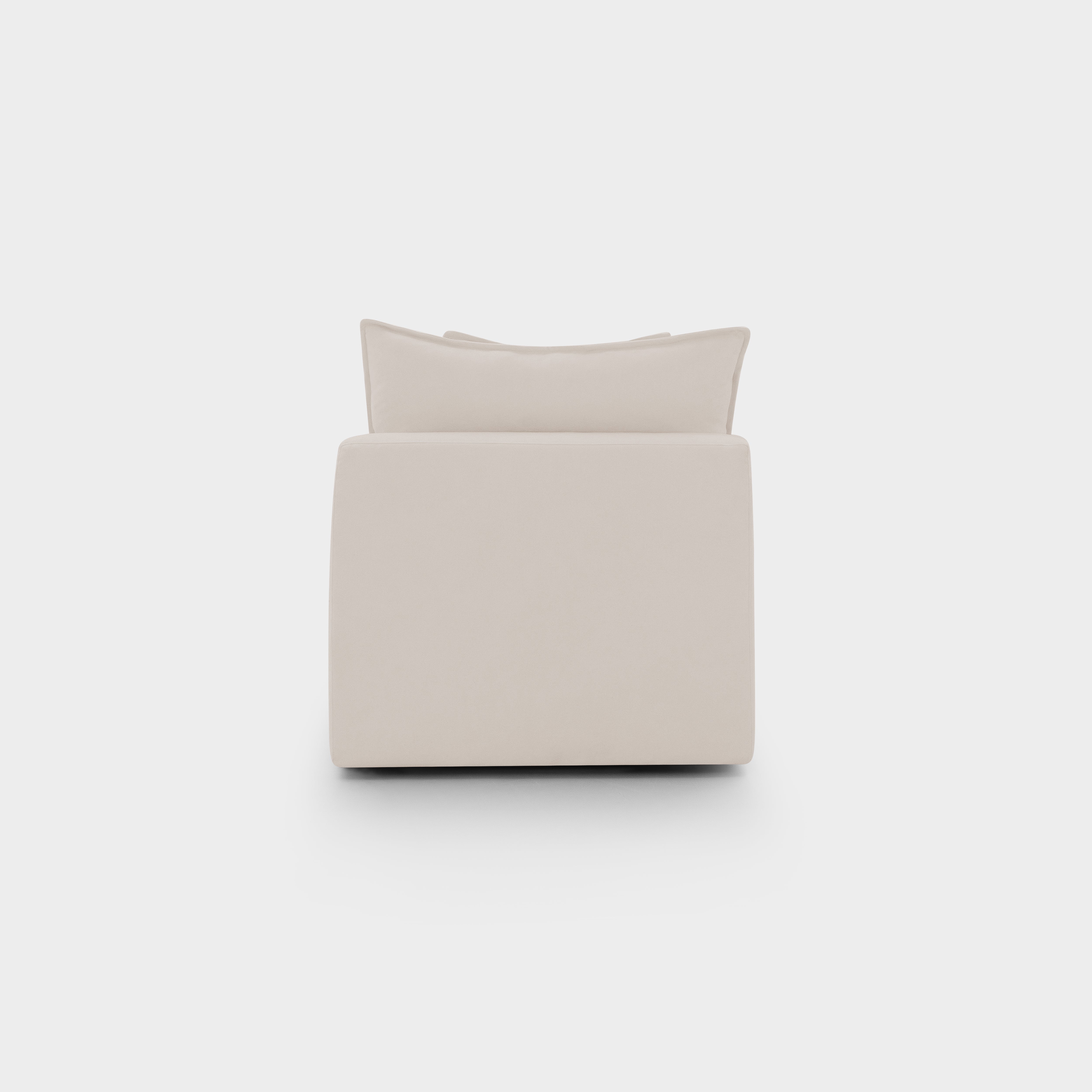 Mira Piped Feather Cloud  Sofa Beige Armless Piece