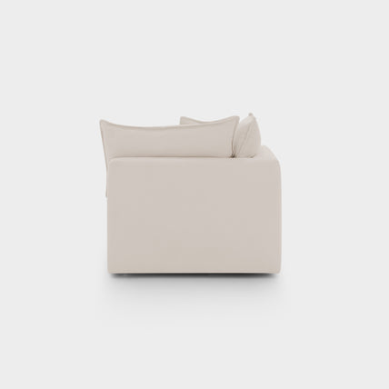 Mira Piped Feather Cloud  Sofa Beige Arm Piece