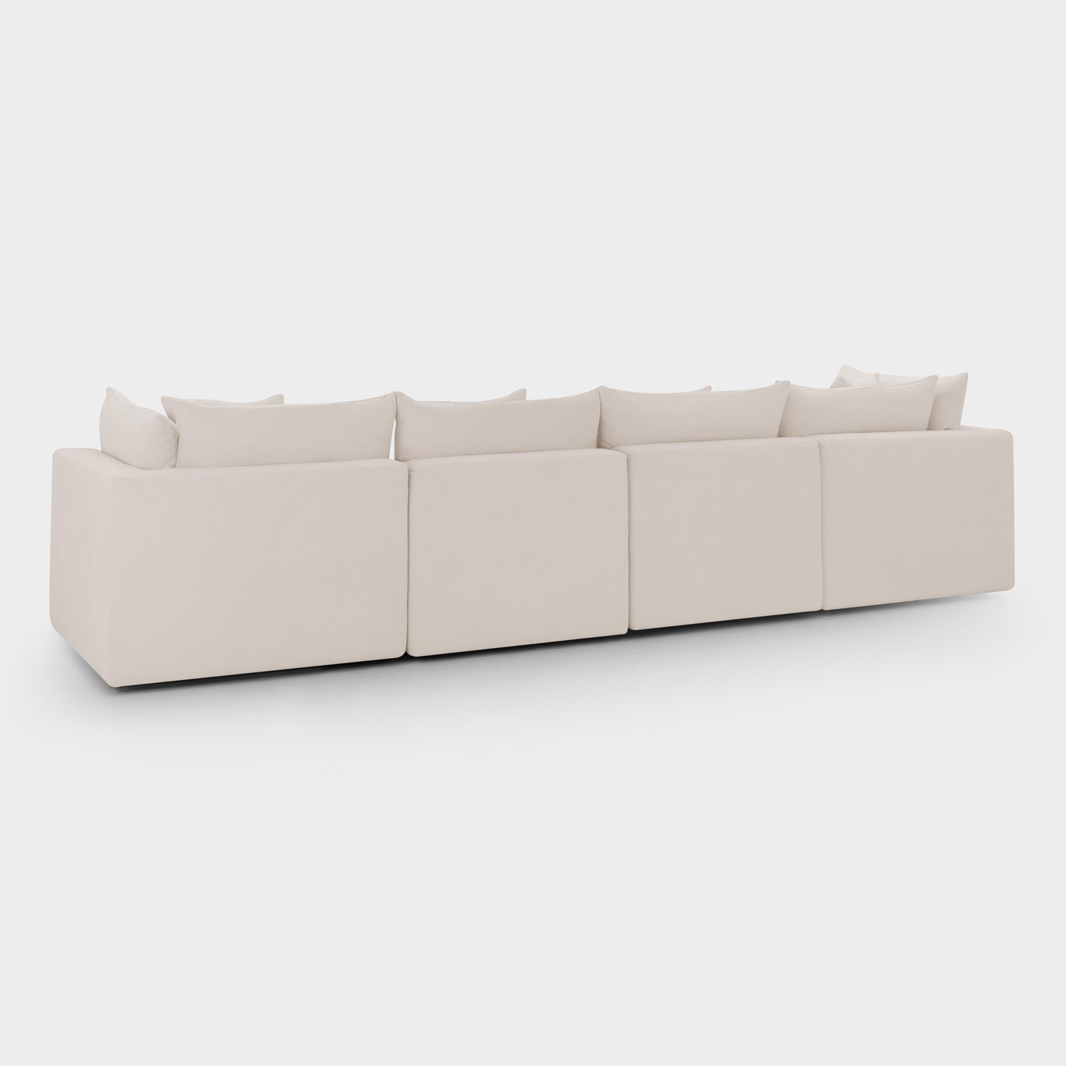 Mira Feather Cloud Sofa Beige 4 Seater