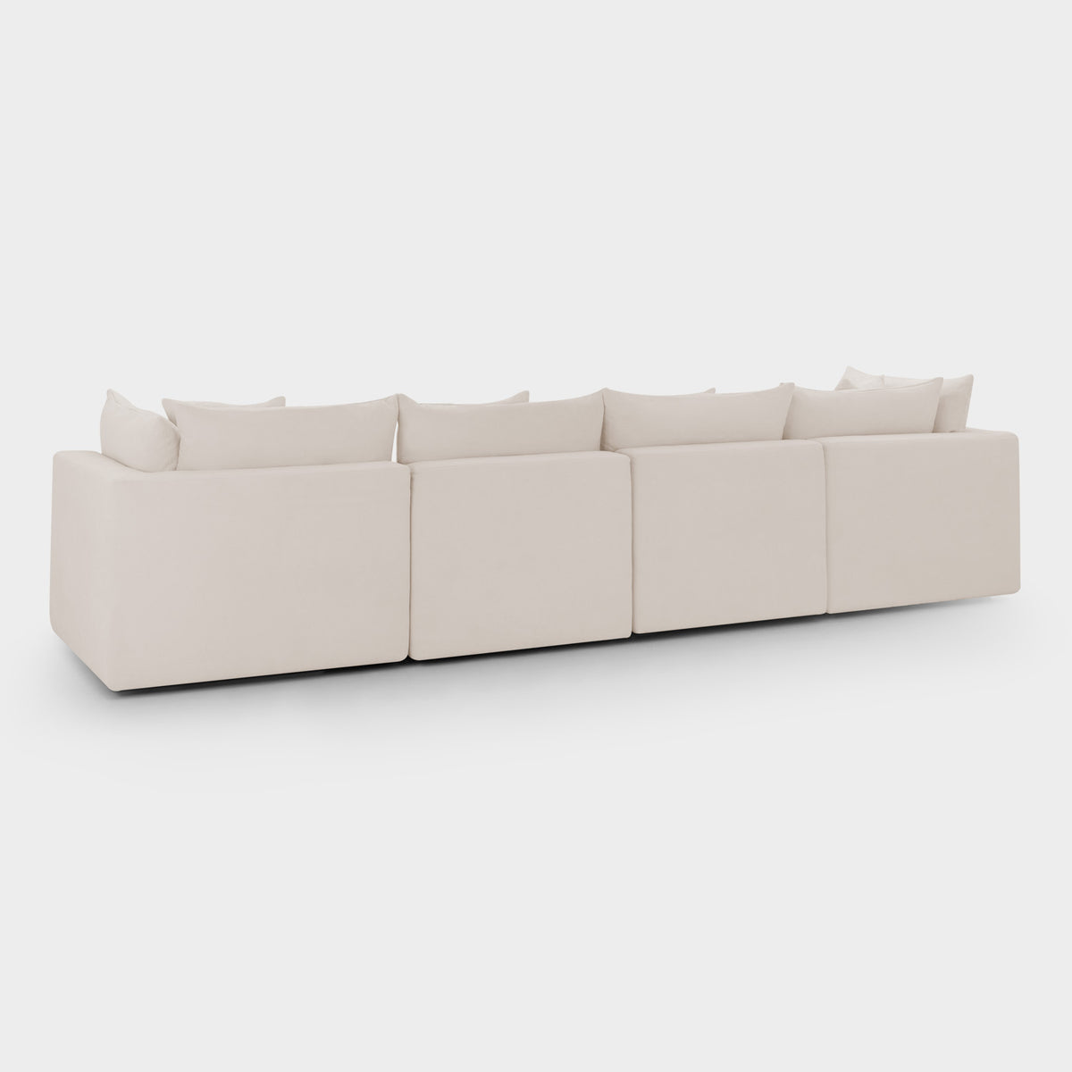 Mira Feather Cloud Sofa Beige 4 Seater