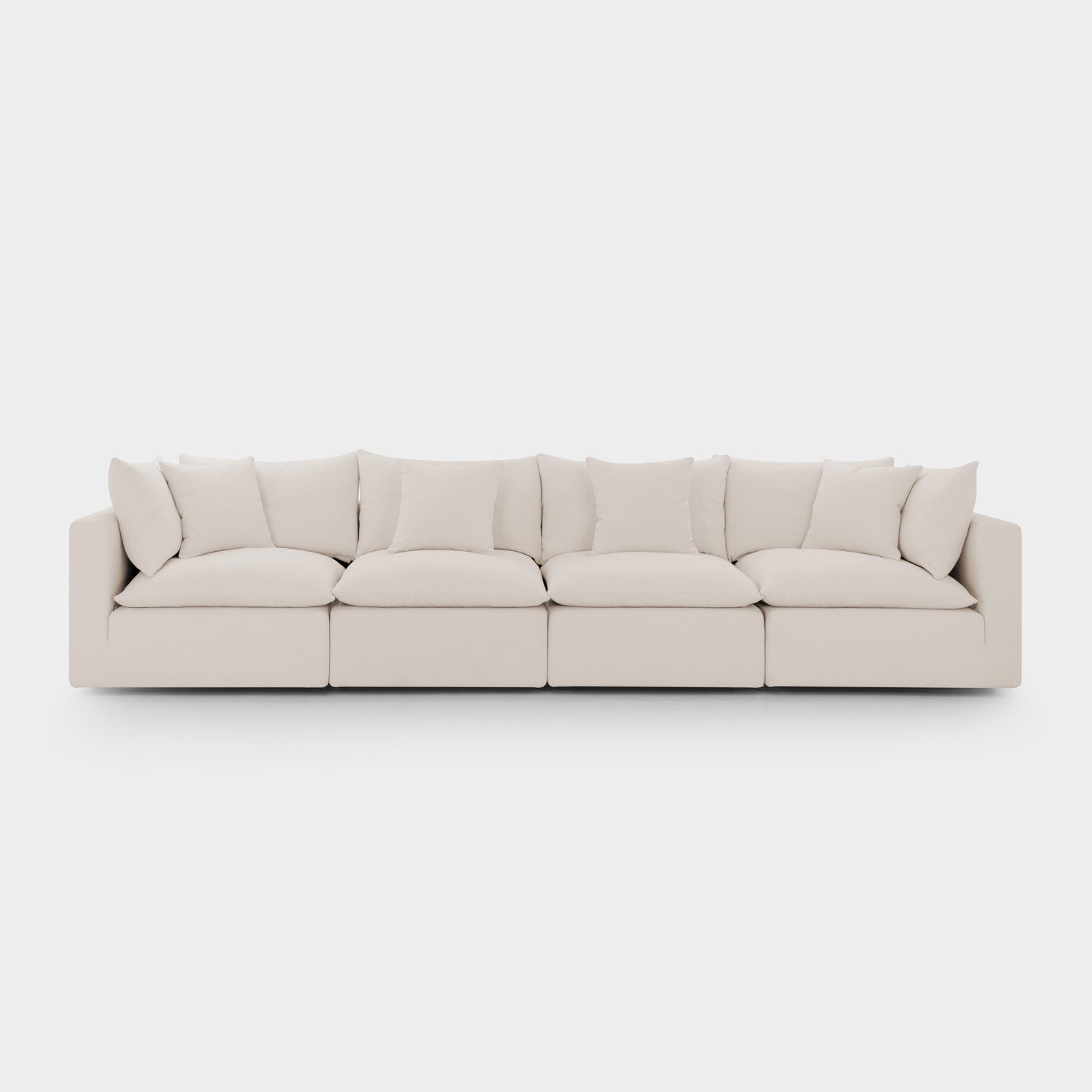 Mira Feather Cloud Sofa Beige 4 Seater