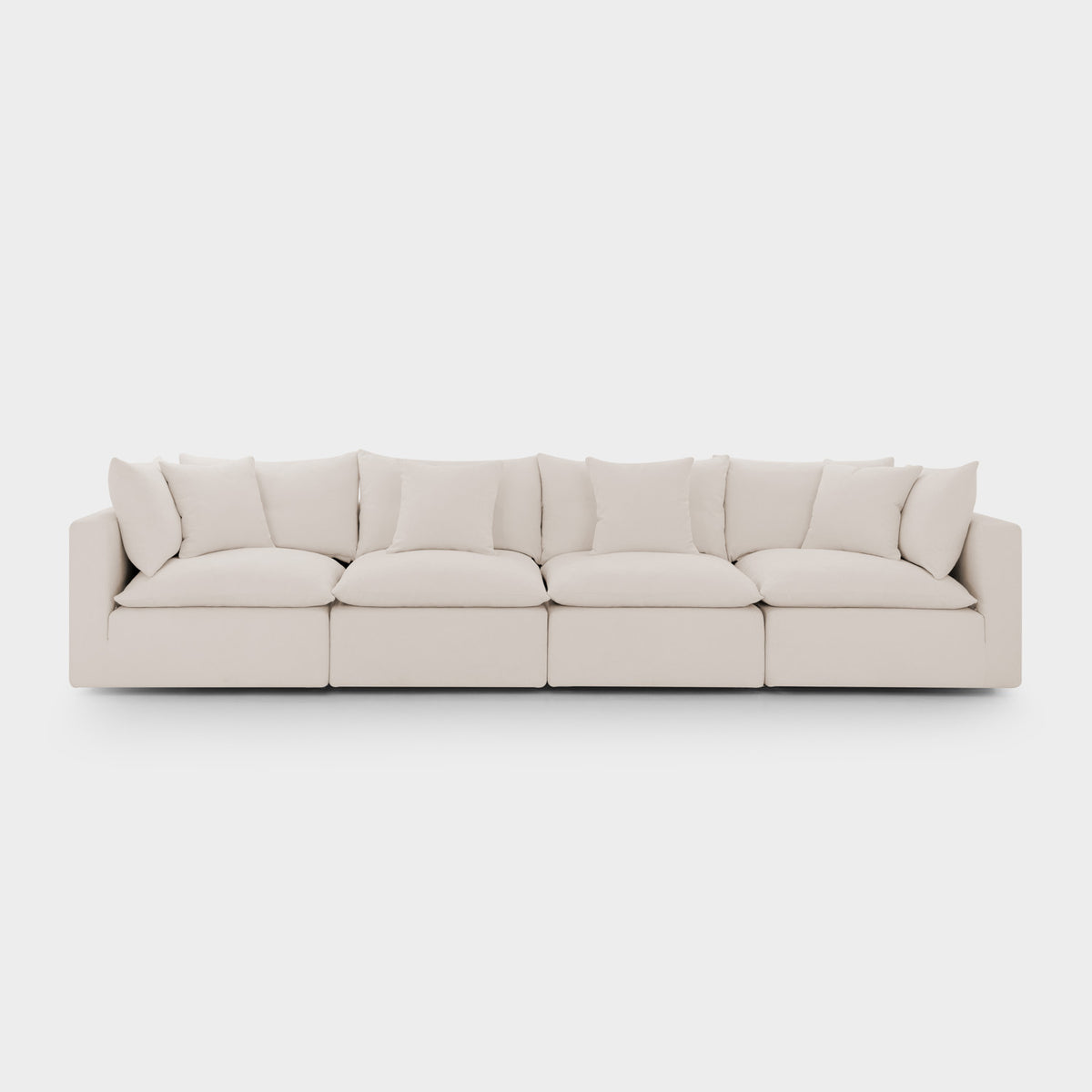 Mira Feather Cloud Sofa Beige 4 Seater