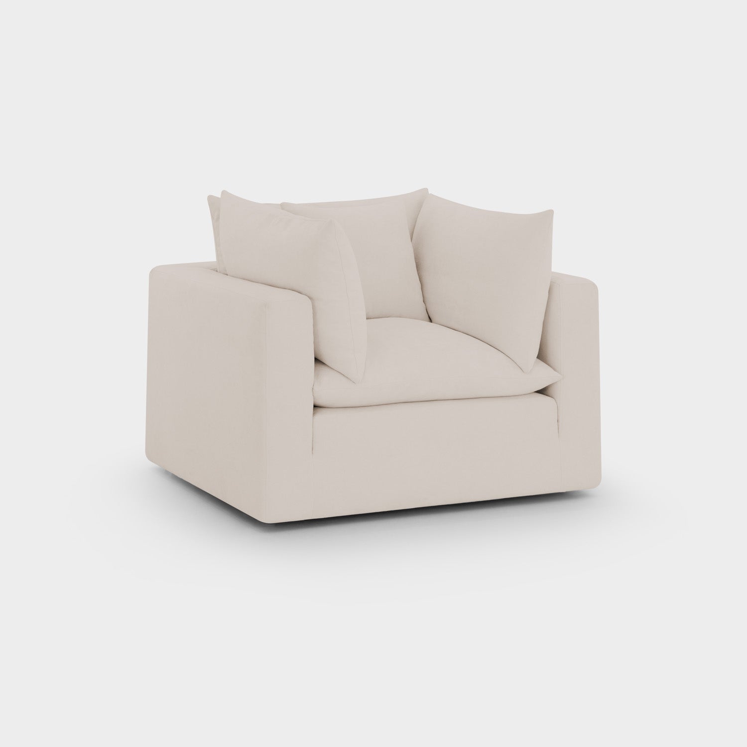 Mira Feather Cloud Sofa Beige Armchair