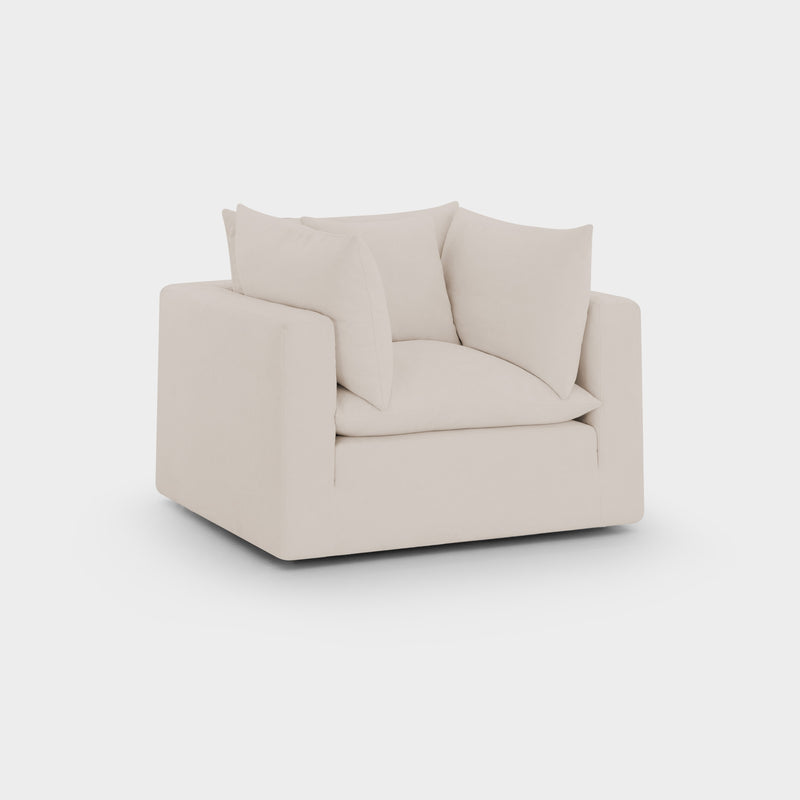 Mira Feather Cloud Sofa Beige Armchair