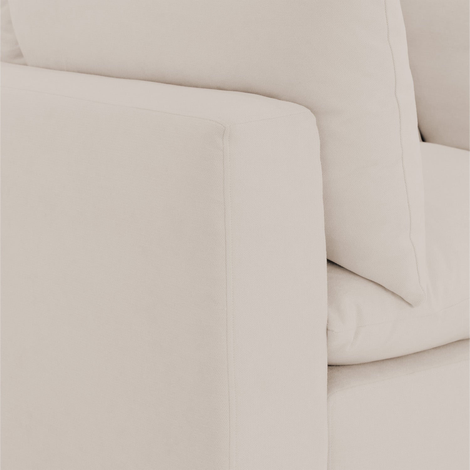 Mira Feather Cloud Sofa Beige 4 Seater