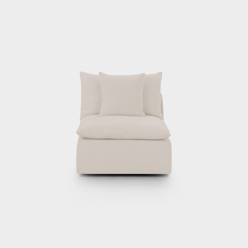 Mira Feather Cloud Sofa Beige Armless Piece