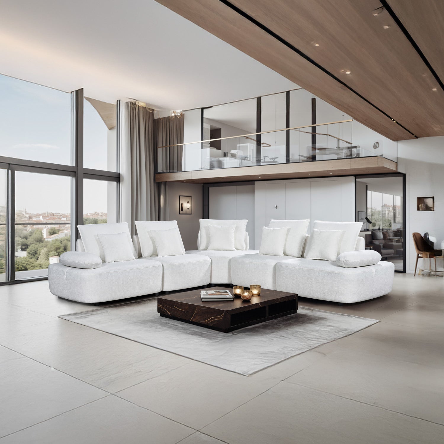 Serra Modular Sofa Off White Large Corner