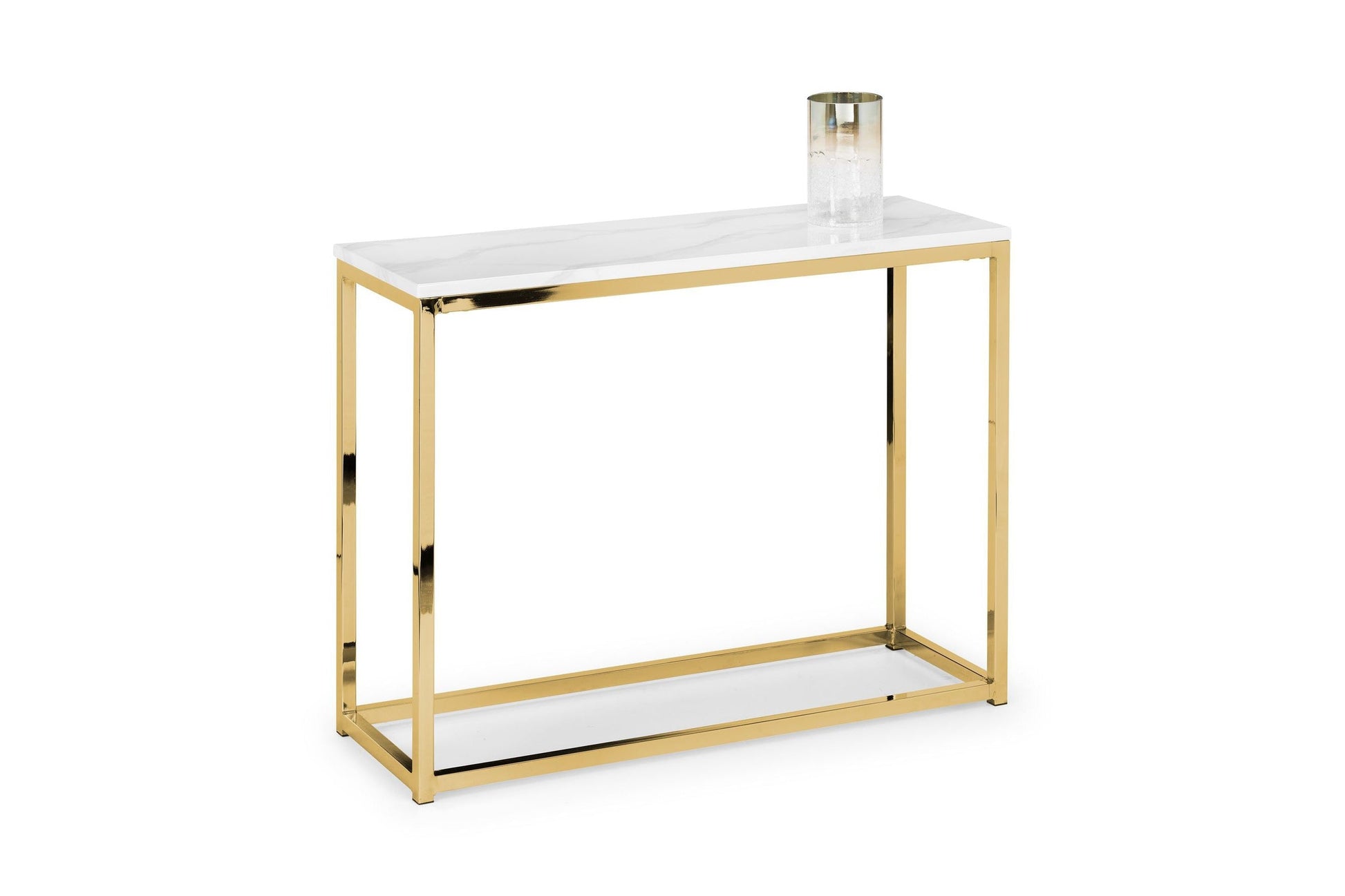 Skye Console Table White Marble/Gold