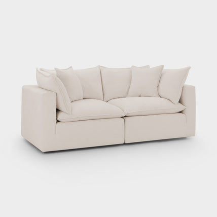 Mira Piped Sofa Beige 2 Seater