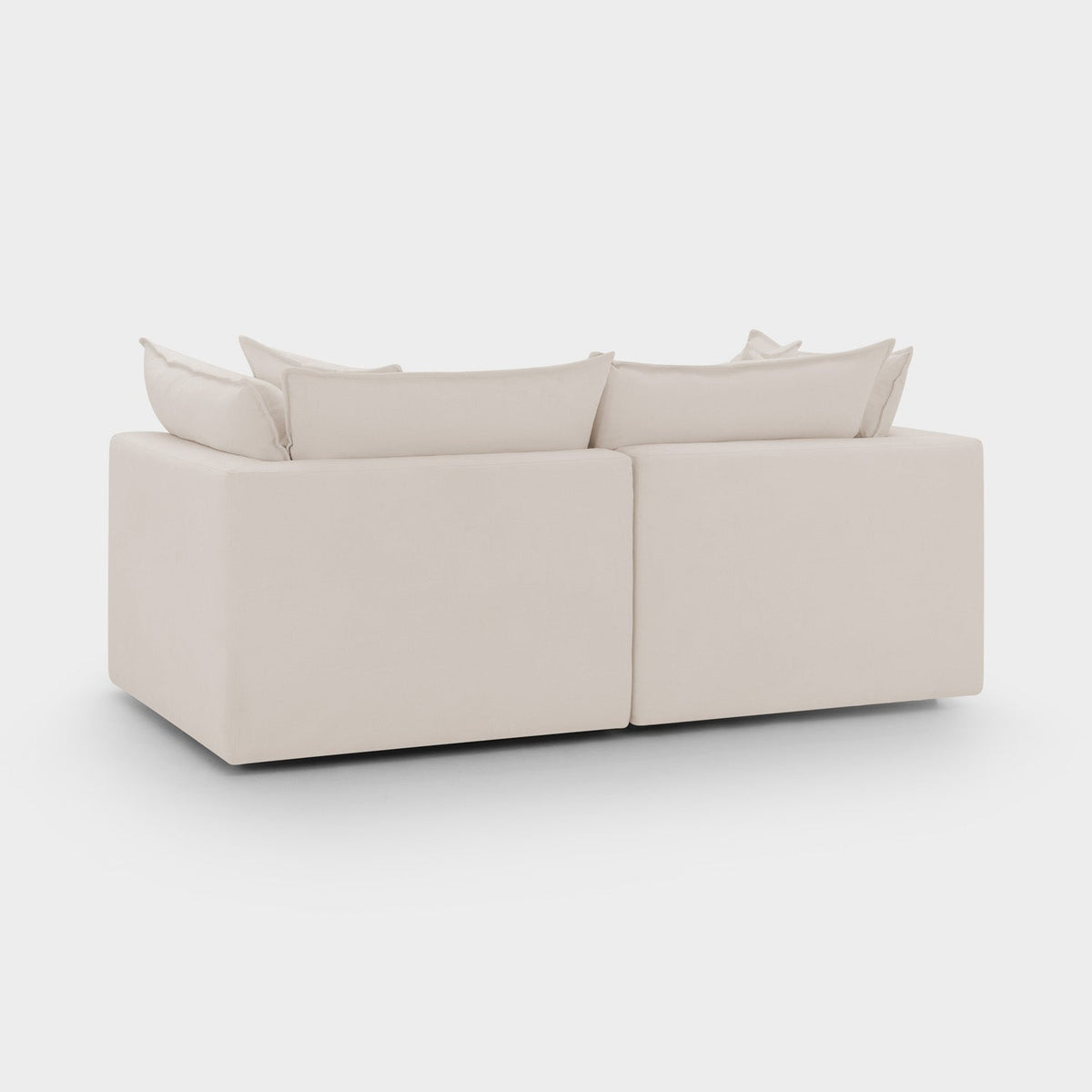Mira Piped Feather Cloud Sofa Beige 2 Seater