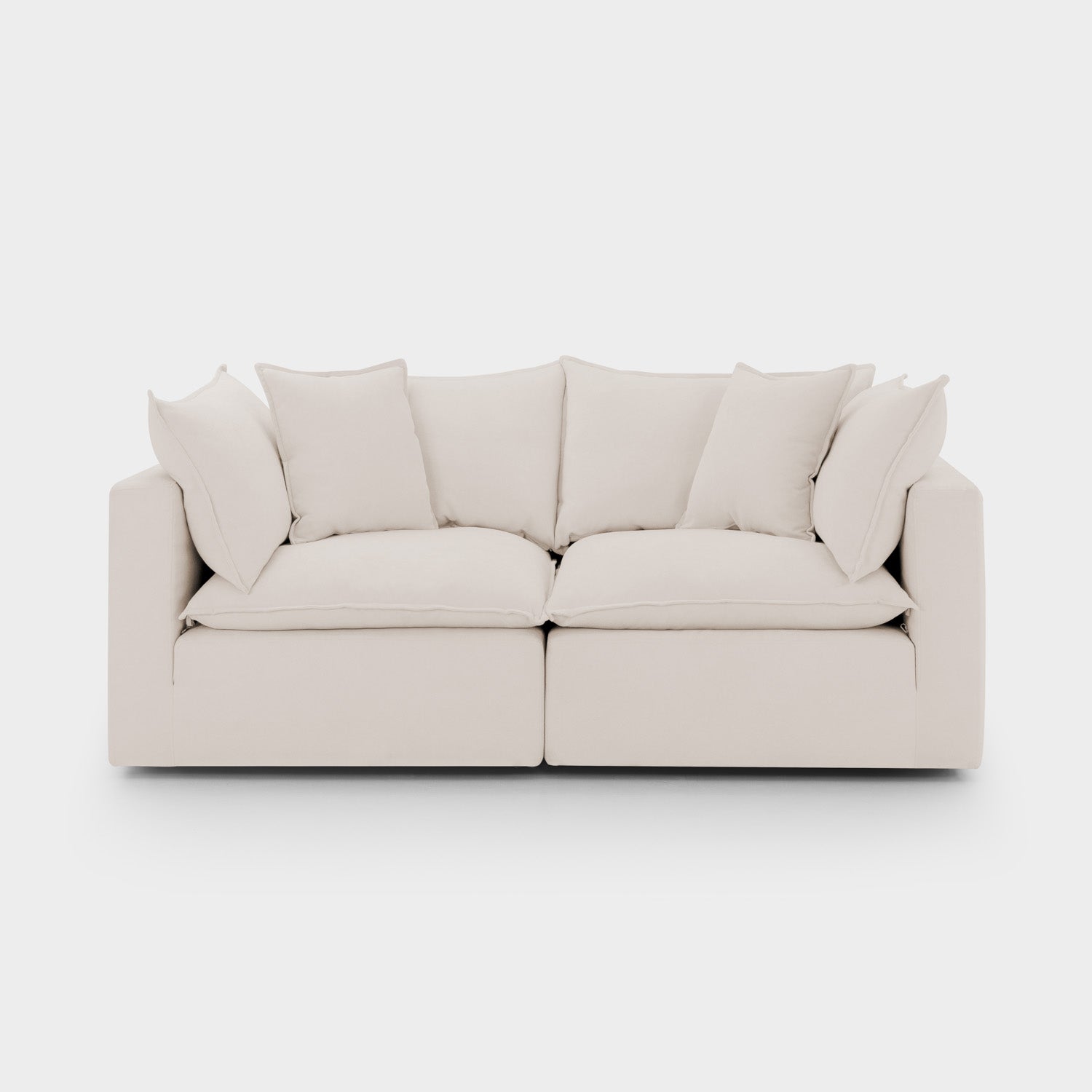 Mira Piped Sofa Beige 2 Seater