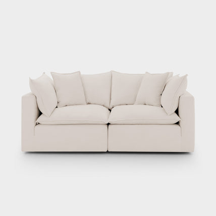 Mira Piped Sofa Beige 2 Seater