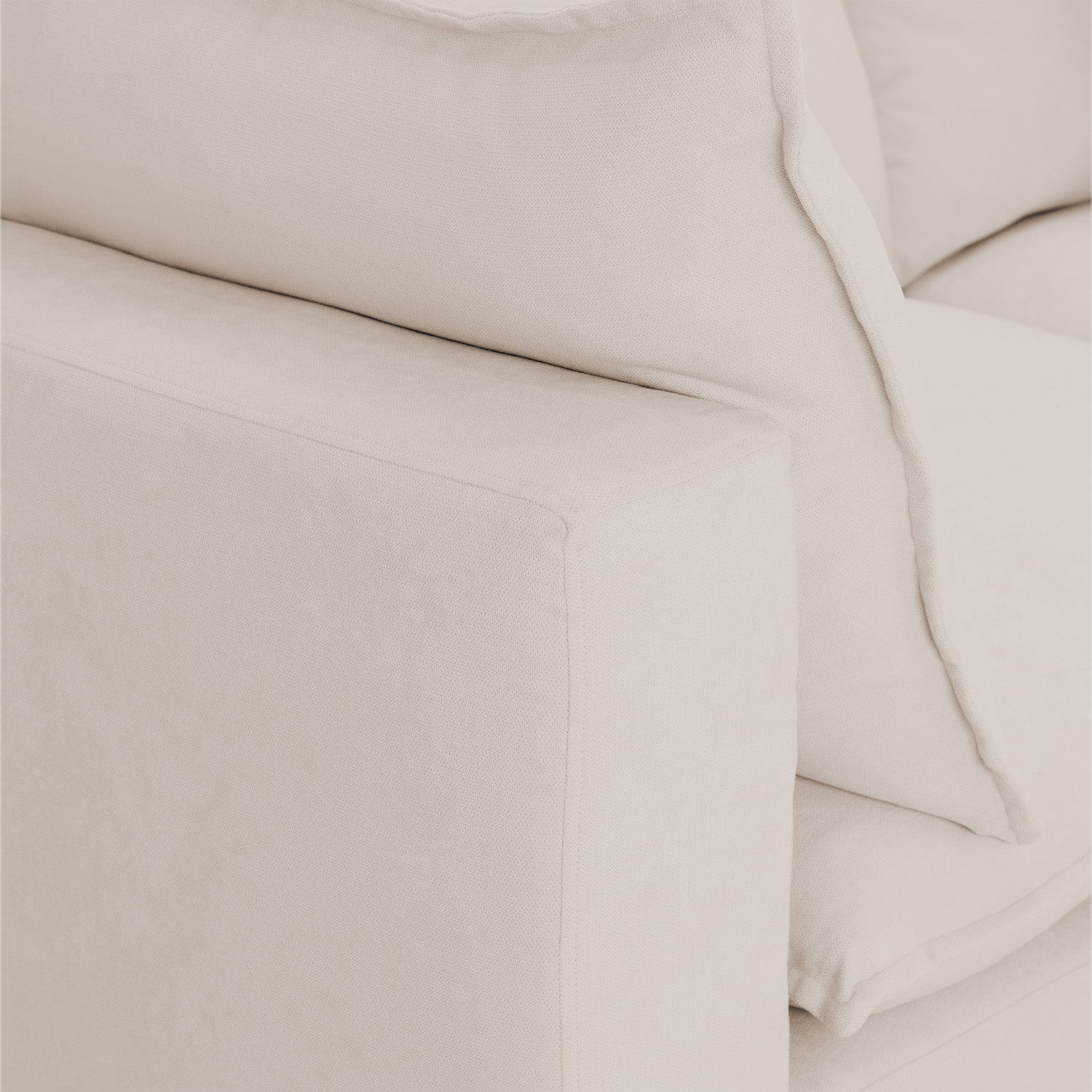 Mira Piped Sofa Beige 3 Seater