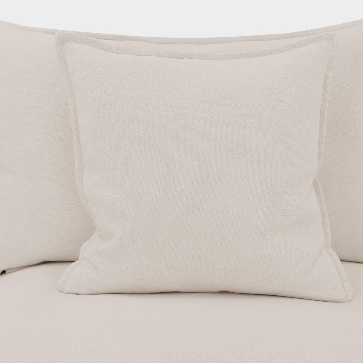 Mira Piped Feather Cloud Sofa Beige 2 Seater