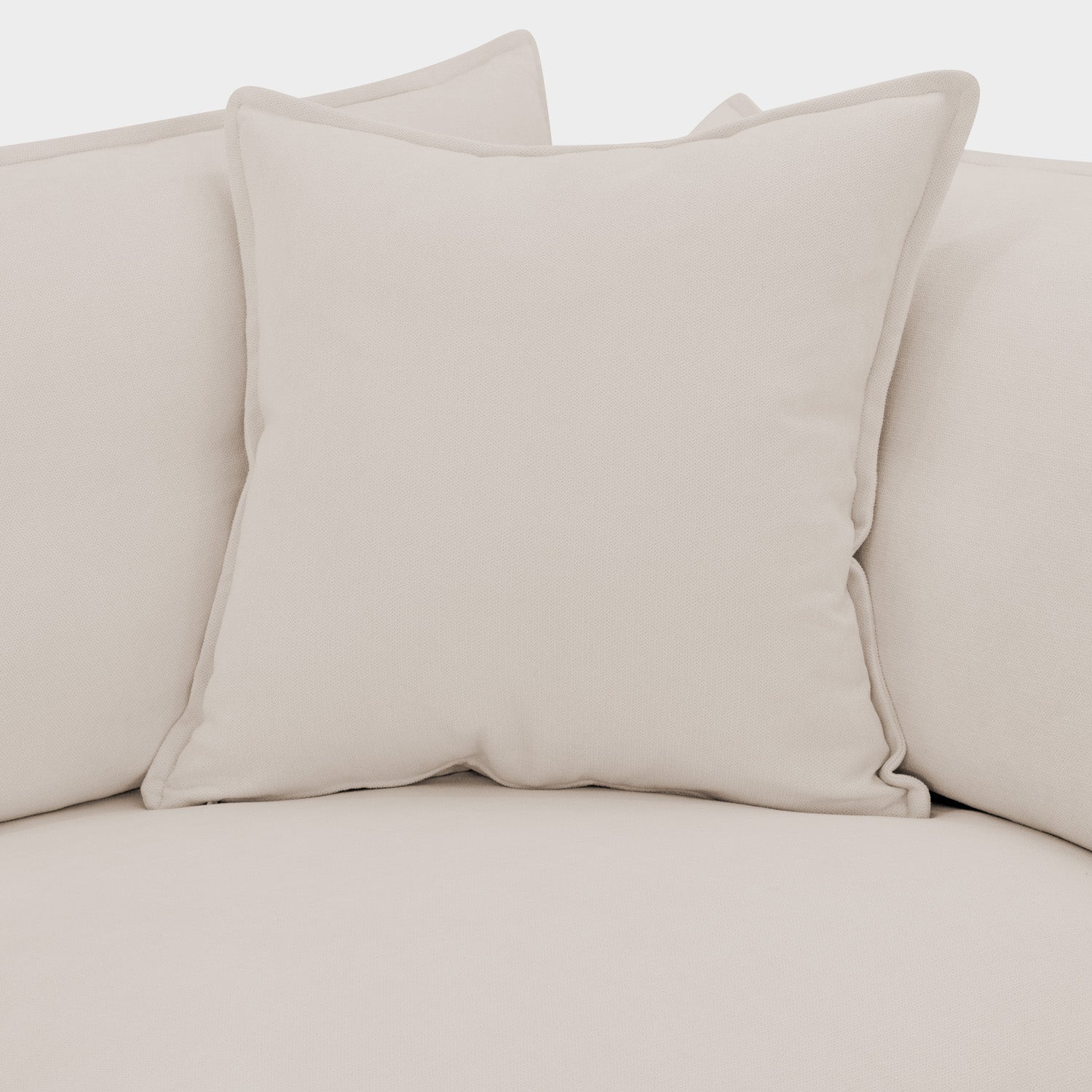 Mira Piped Sofa Beige 3 Seater