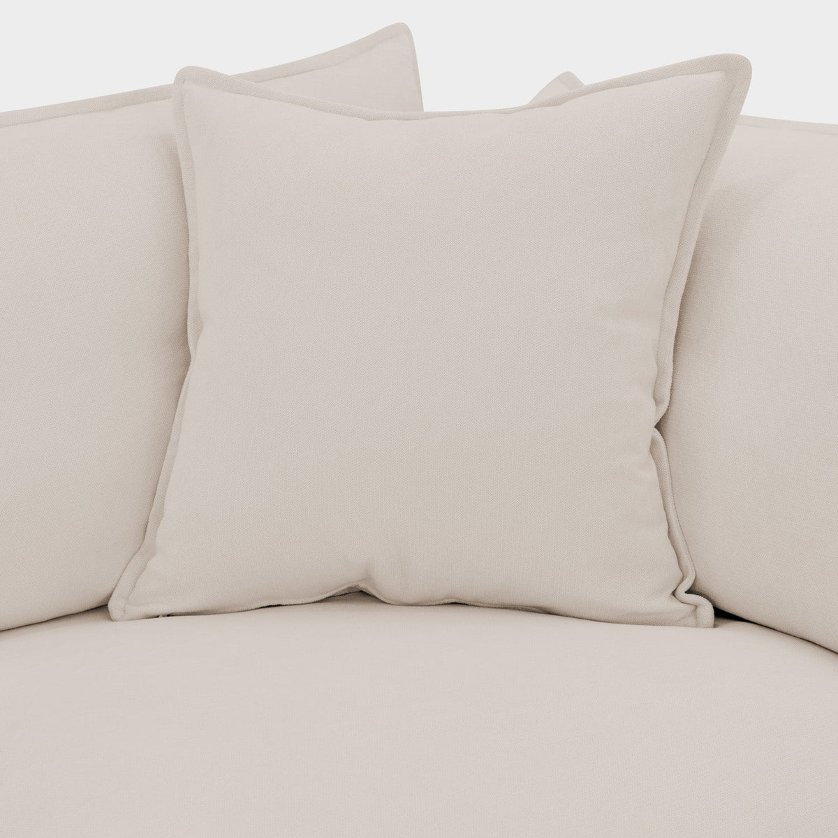 Mira Piped Feather Cloud  Sofa Beige 3 Seater