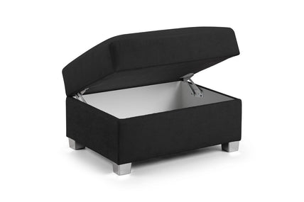 Verona Sofa Black Footstool