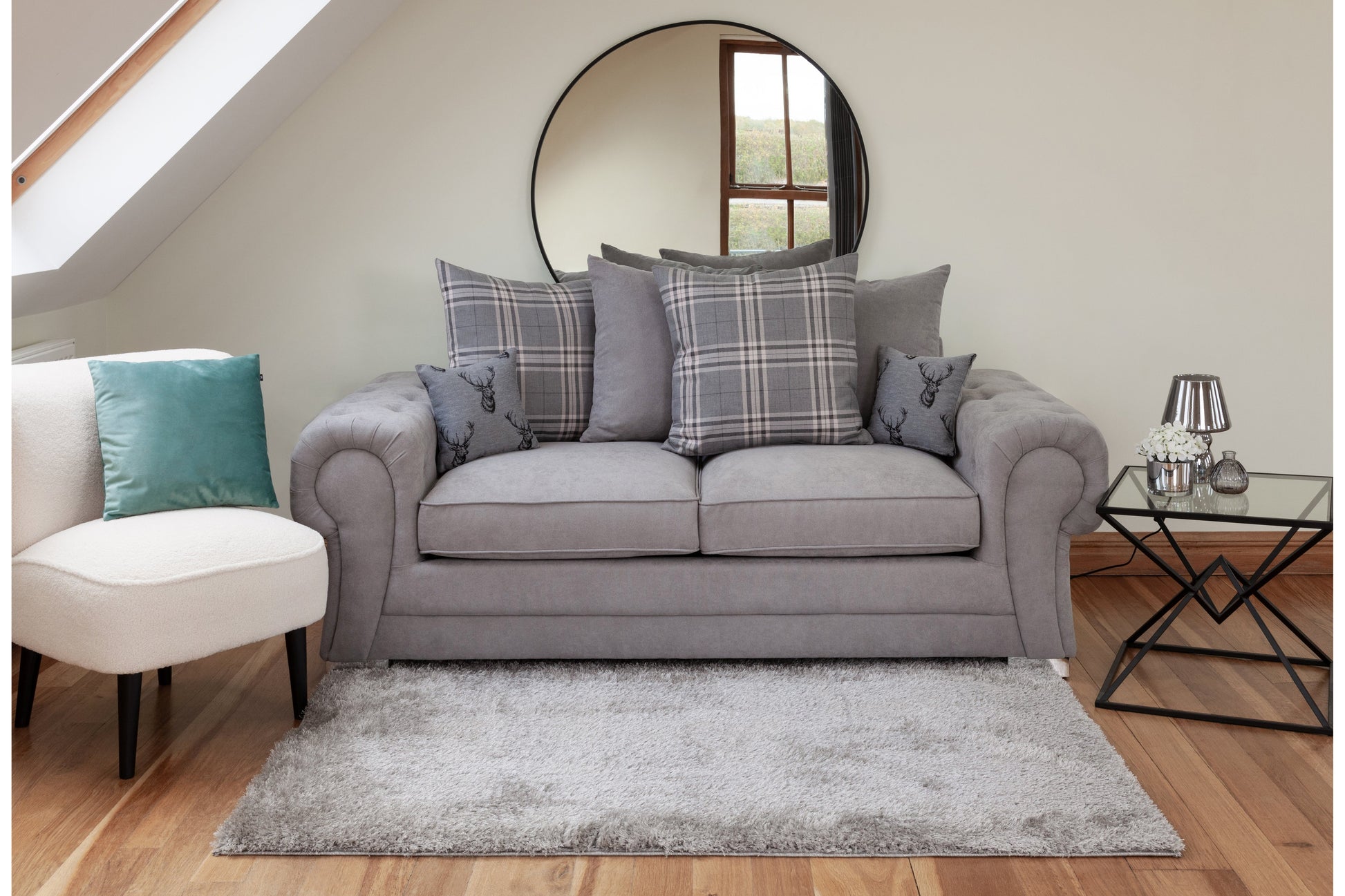 Verona Scatterback Sofa Bed Grey 3 Seater