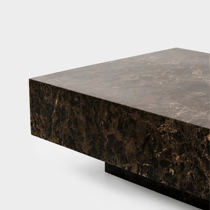 Block Coffee Table-Chocolate Marble Brown