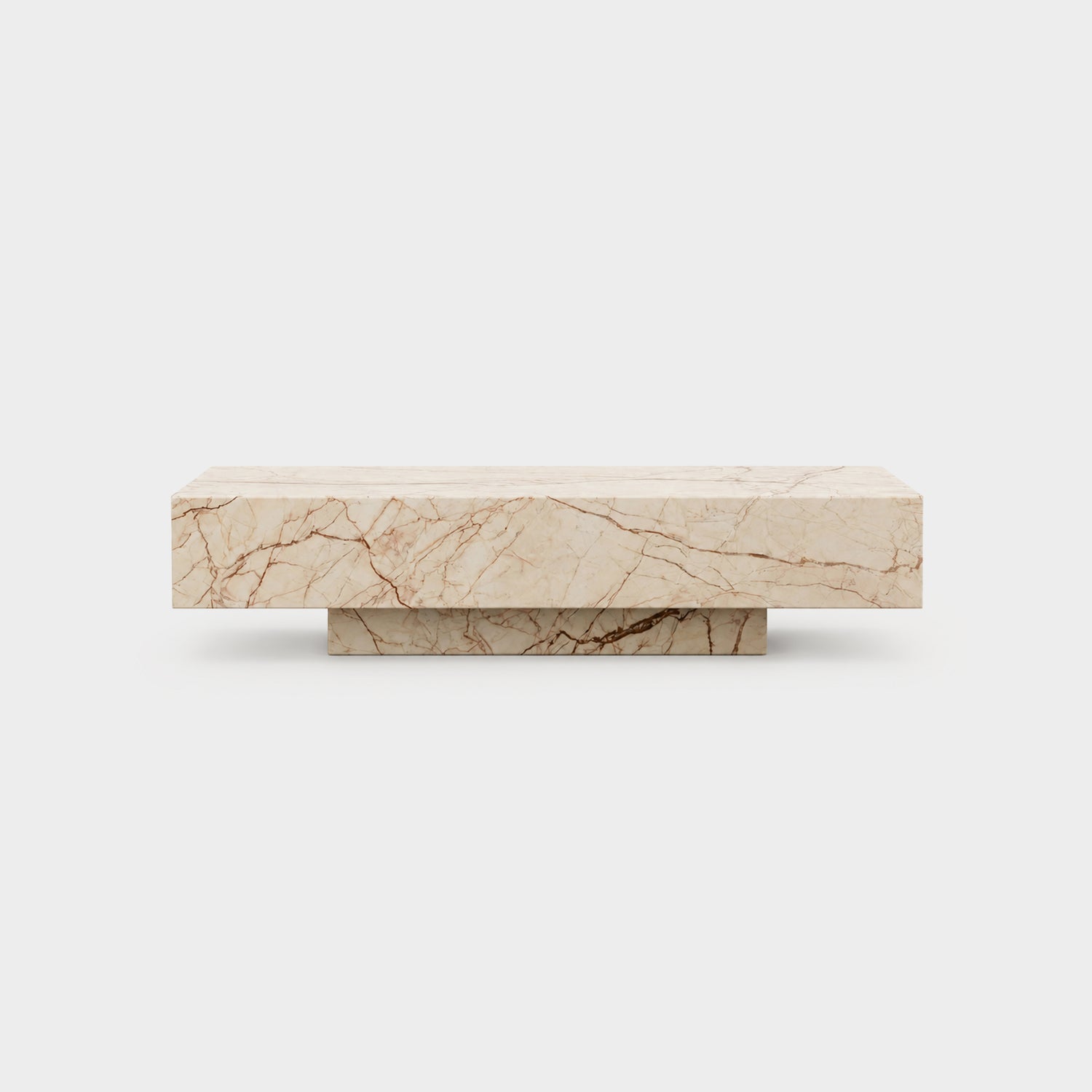 Block Coffee Table-Honeycomb Marble Honey