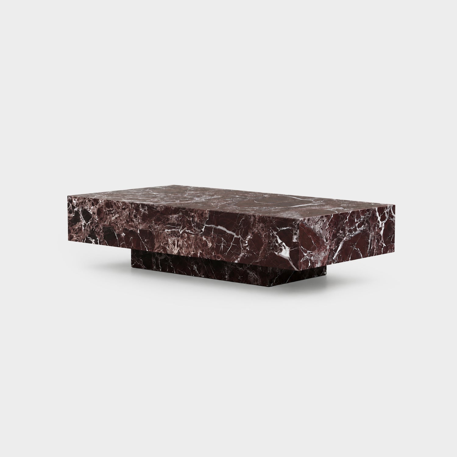 Block Coffee Table-Rosa Levanto Maroon