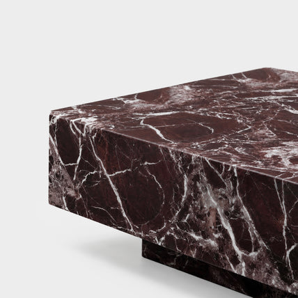 Block Coffee Table-Rosa Levanto Maroon
