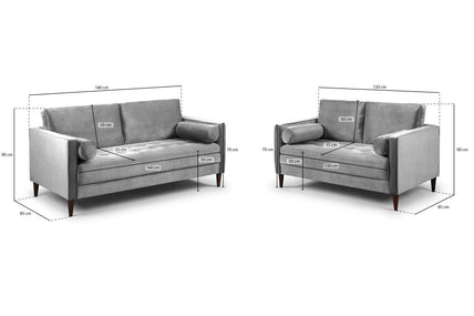 Harper Sofa Plush Blue 3+2 Set