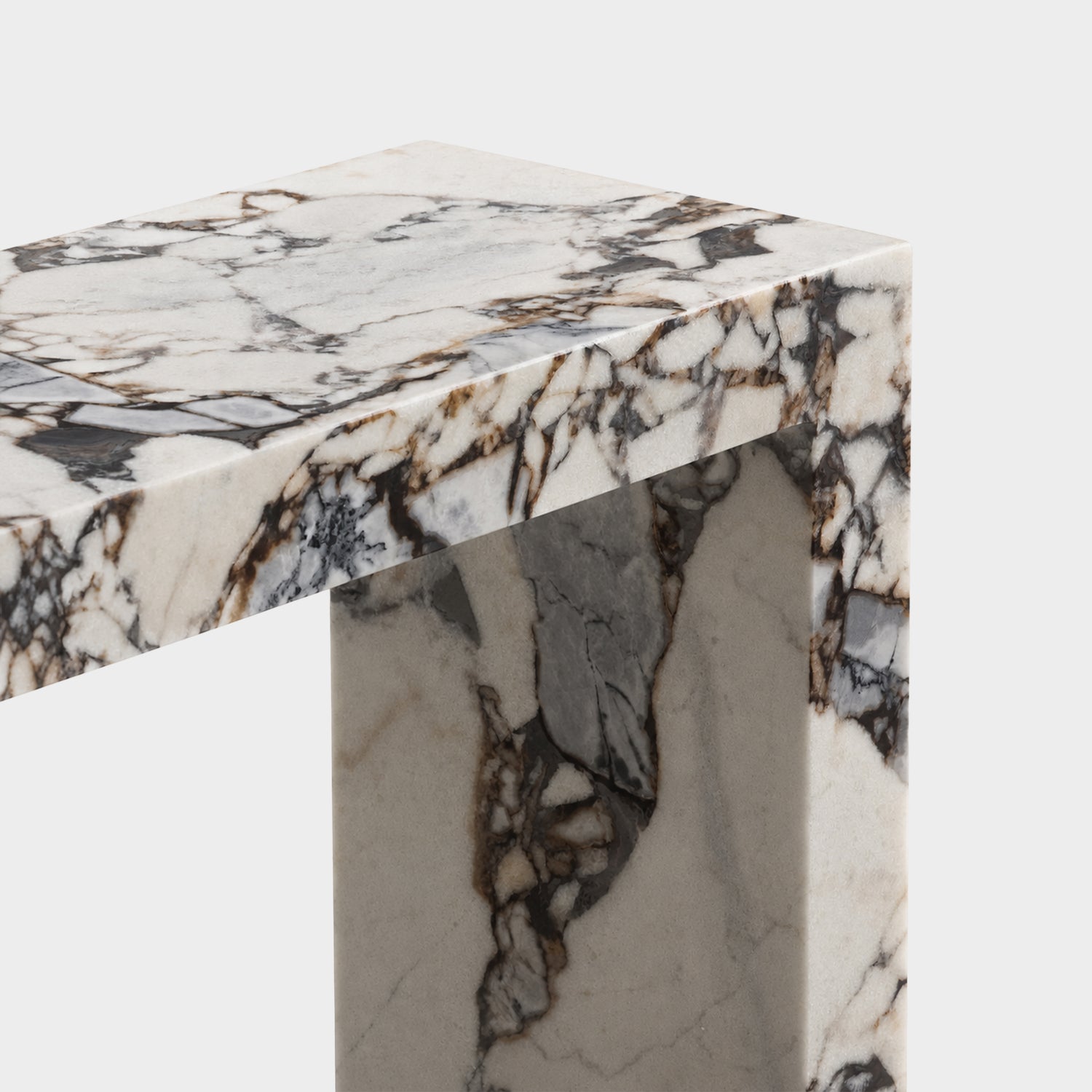 Edge Console Grey Calacatta Nero