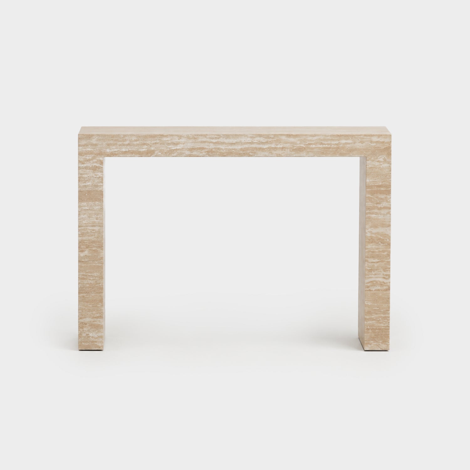 Edge Console Cream Travertine