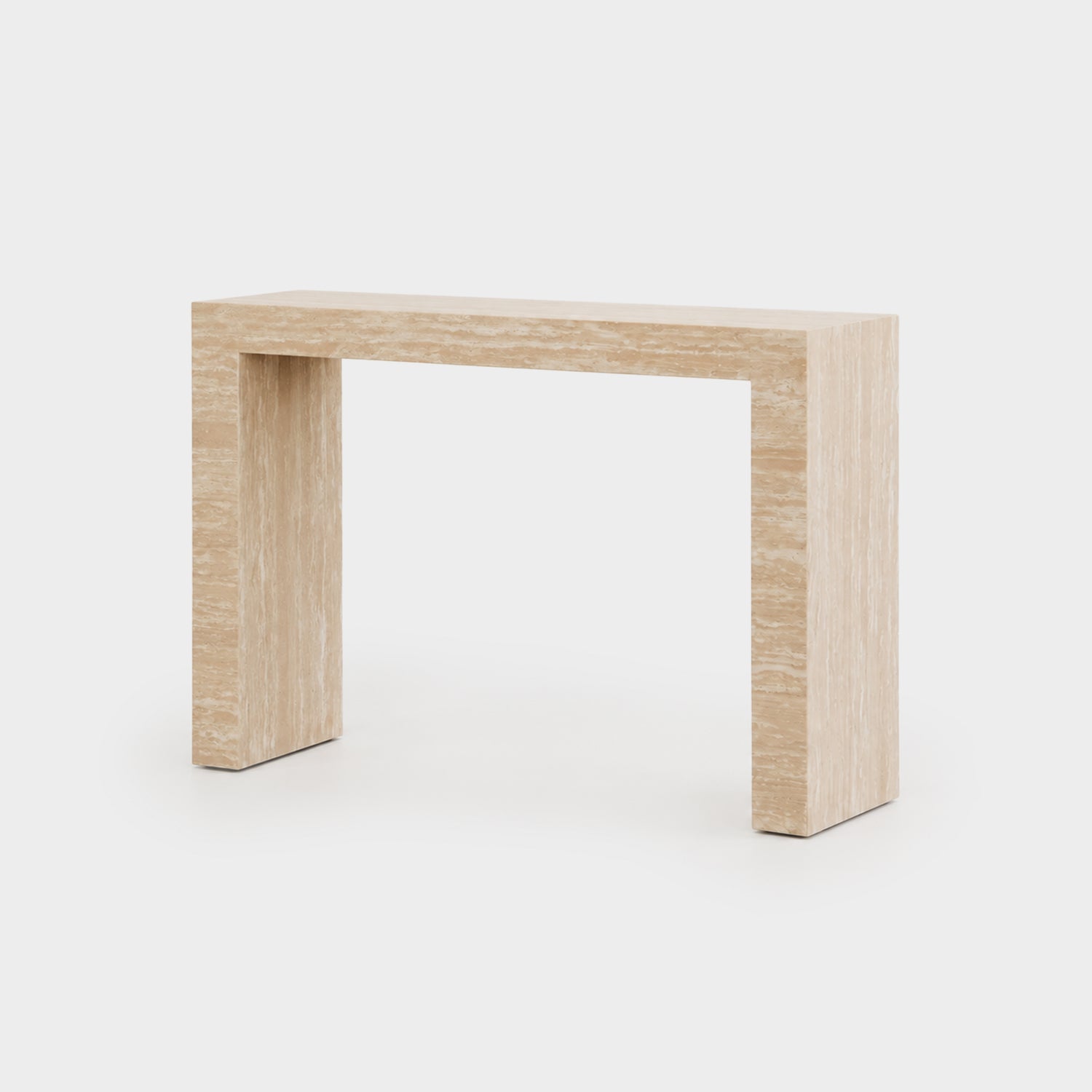 Edge Console Cream Travertine