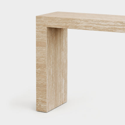 Edge Console Cream Travertine