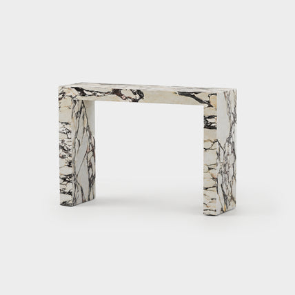 Edge Console White Calacatta Viola