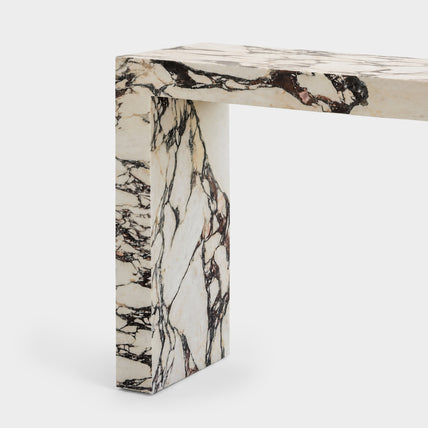 Edge Console White Calacatta Viola