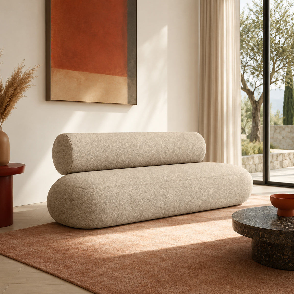 Ellie Sofa Beige 4 Seater