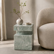Notch Side Table-Esmeralda Quartzite