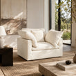 Dubai Feather Cloud Sofa Off White Linen Armchair