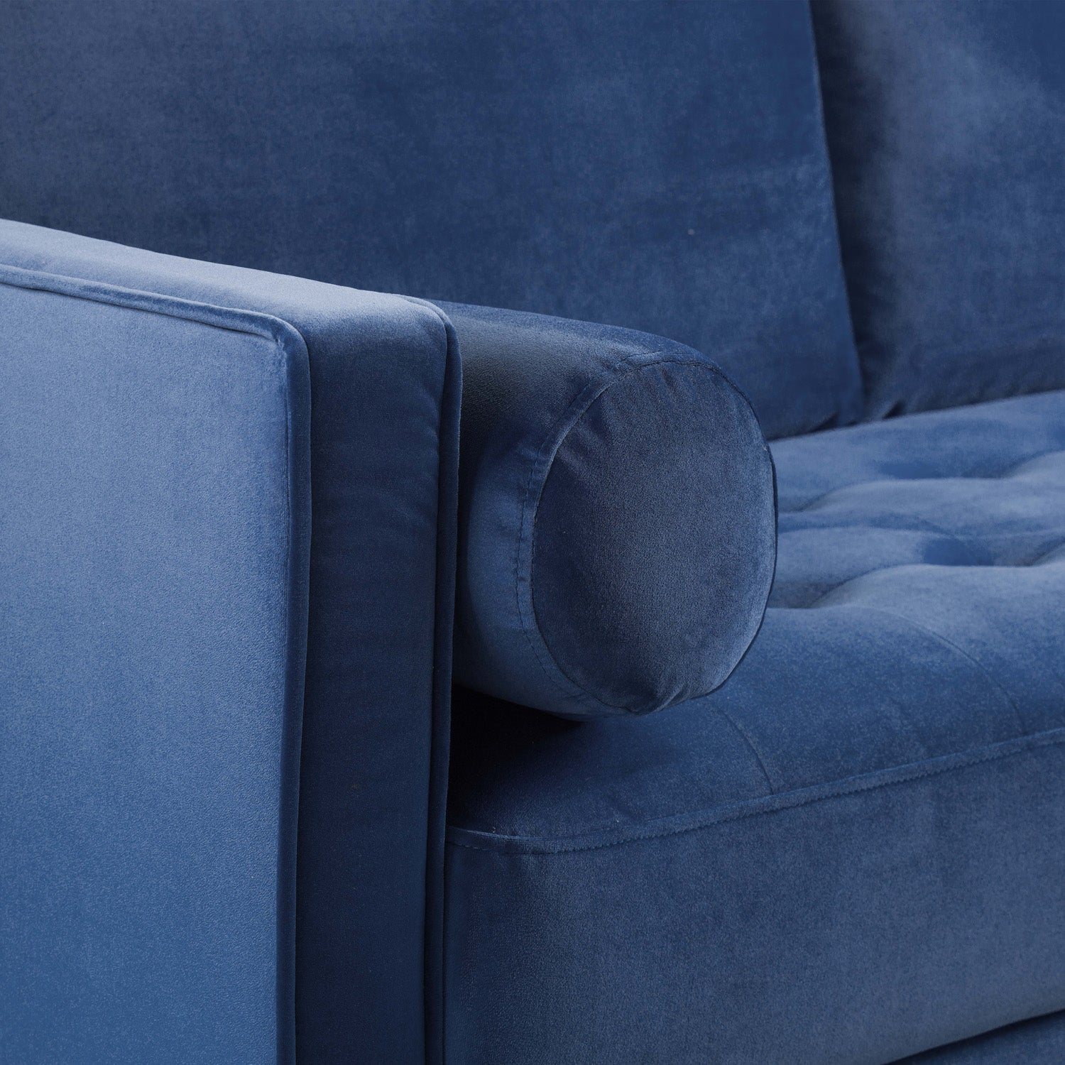 Harper Sofa Plush Blue 3 Seater