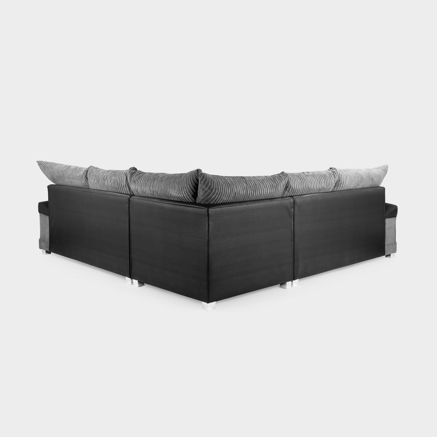 Logan Sofa Black/Grey Large Corner