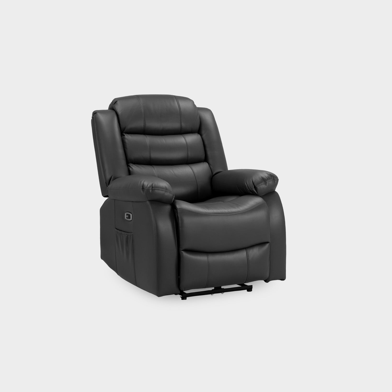 Otto Electric Recliner Sofa Black Armchair