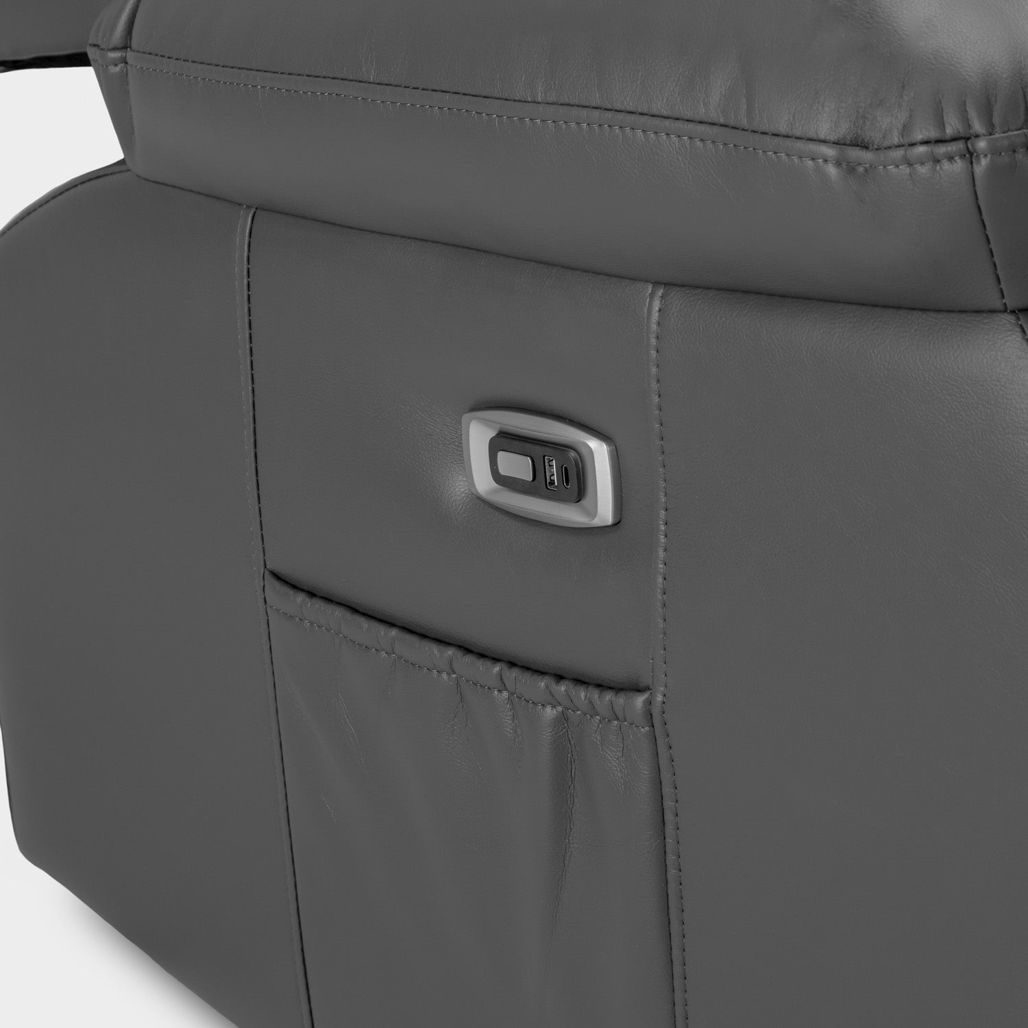 Otto Electric Recliner Sofa Grey 3+2 Set