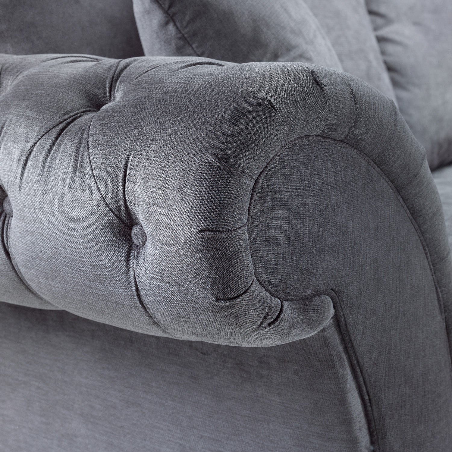 Windsor Fullback Sofa Grey Left Hand Facing Corner