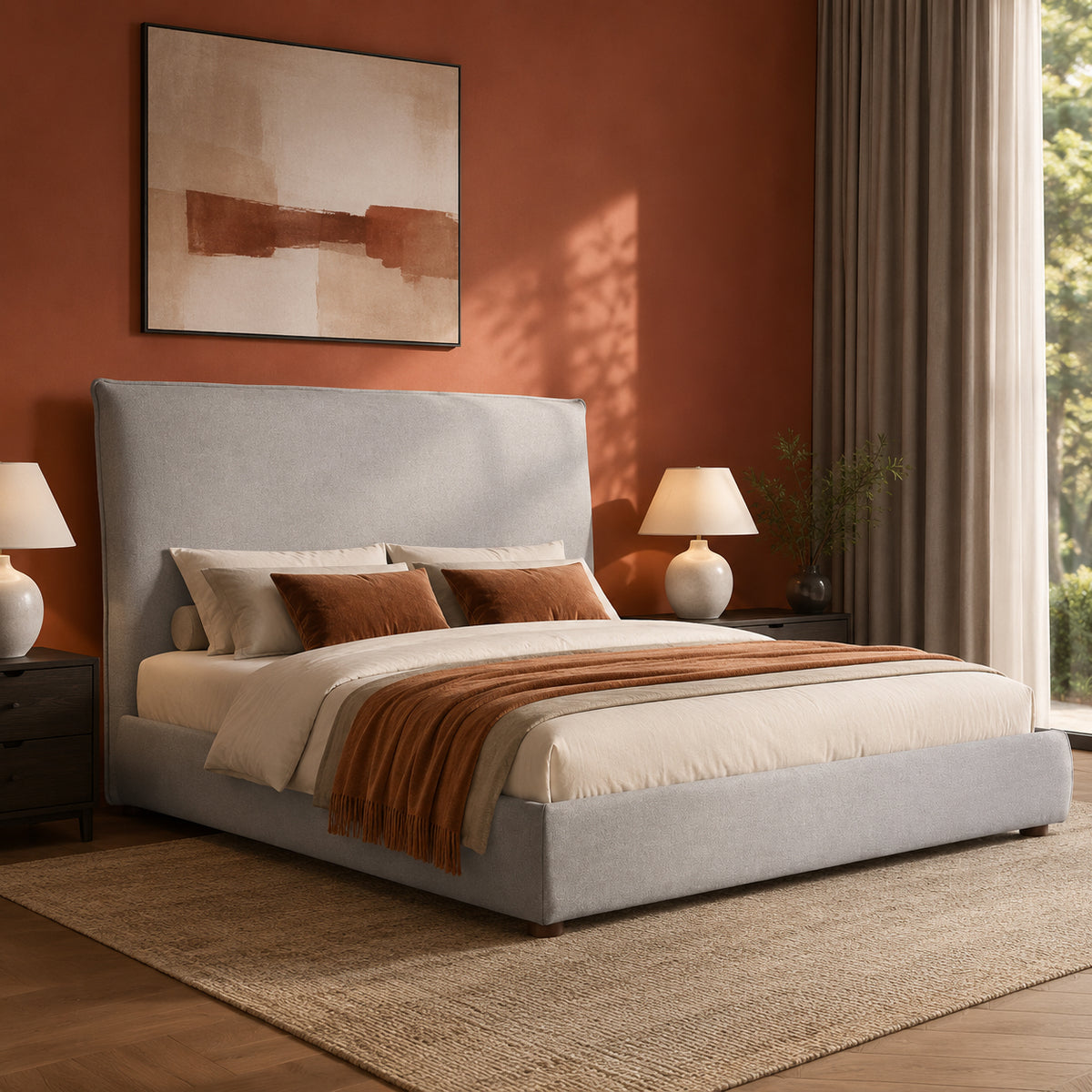 Gerald Bed Light Grey